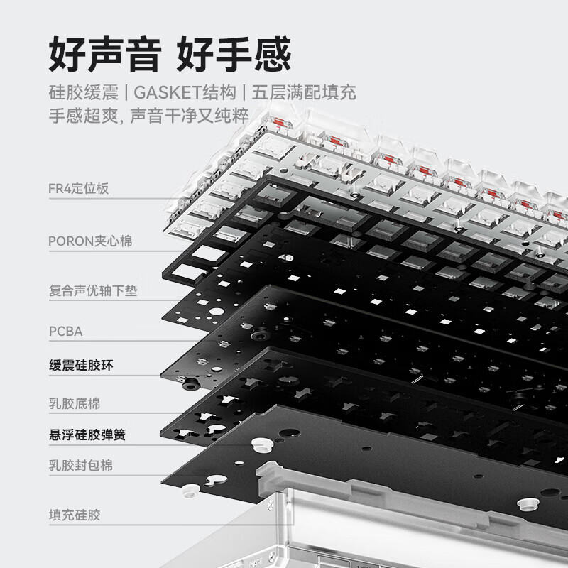 MelGeek蜜氪小蜜蜂 MADE68 V2 ULTRA 磁轴键盘TTC万磁王轴体电竞游戏打瓦无畏契约三角洲送礼好物男女朋友 MADE68ULTRA V2霜白光-Lite轴