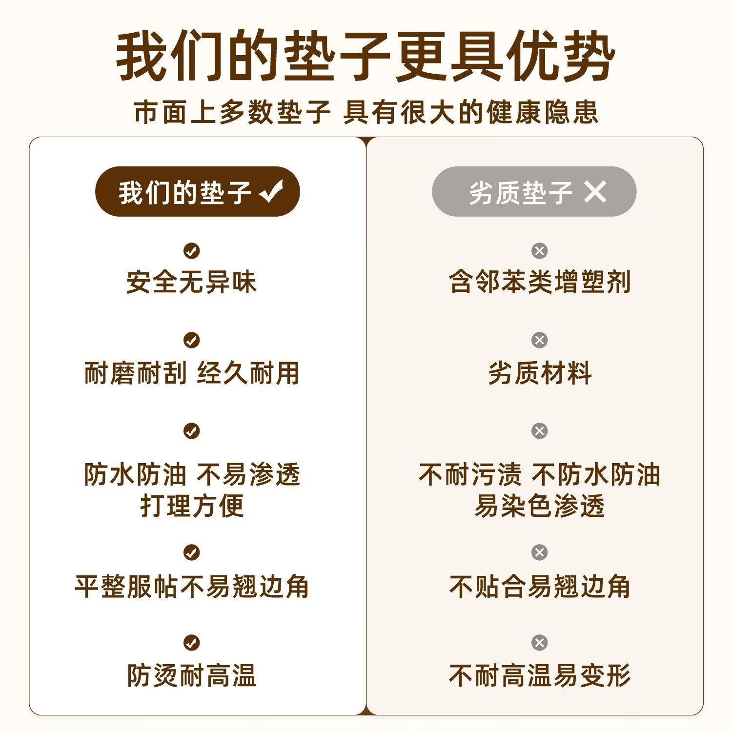 邦涂仕奶油风餐桌垫防水防油防烫免洗皮革桌布轻奢高级感茶几桌面保护垫 蝴蝶结黑猫 40X60CM