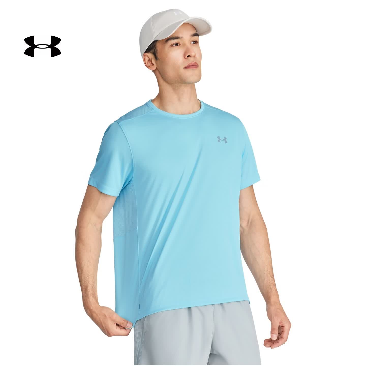 安德玛（Under Armour）夏季Speed Stride男子圆领跑步运动短袖T恤1369743