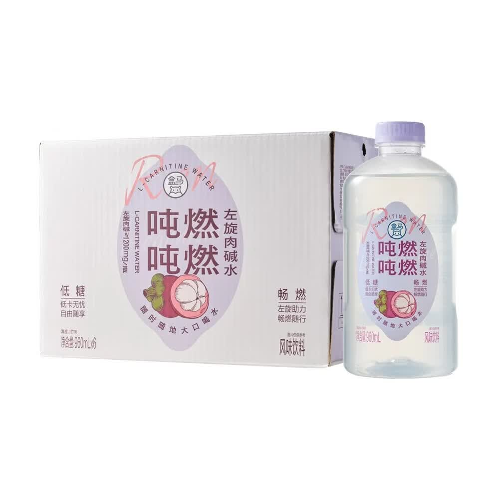 盒马鲜生超市吨吨燃燃左旋肉碱水粉粉椰子吨吨柠柠多芬柠檬水盒马饮料 主推:左旋肉碱水960ml*6瓶【随时断货】下单立减8元