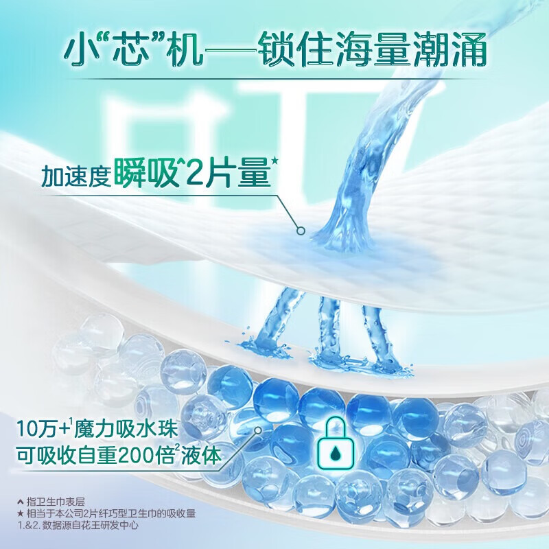 乐而雅（laurier）花王 卫生巾零触感特薄量多护翼姨妈巾 【全周期日夜组合71片】