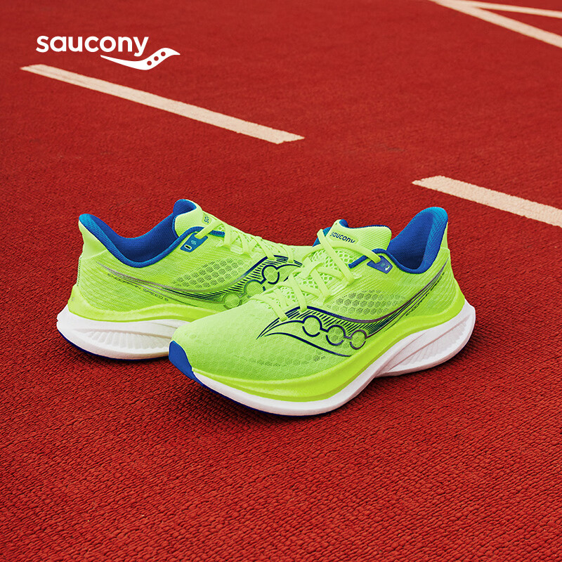SAUCONYENDORPHIN SPEED啡速5马拉松尼龙板运动跑步鞋 绿兰 42