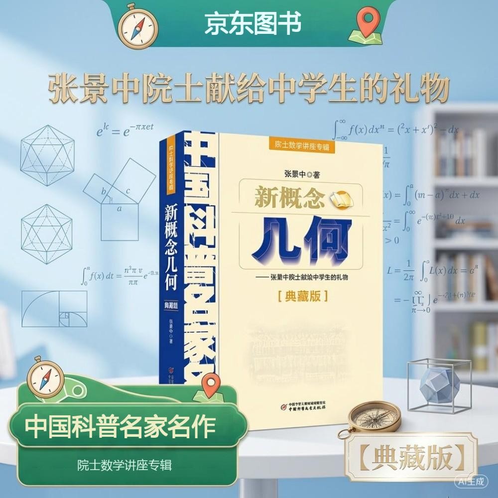 中国科普名家名作·院士数学讲座专辑典藏版·张景中院士献给中学生的礼物：新概念几何   省钱卡
