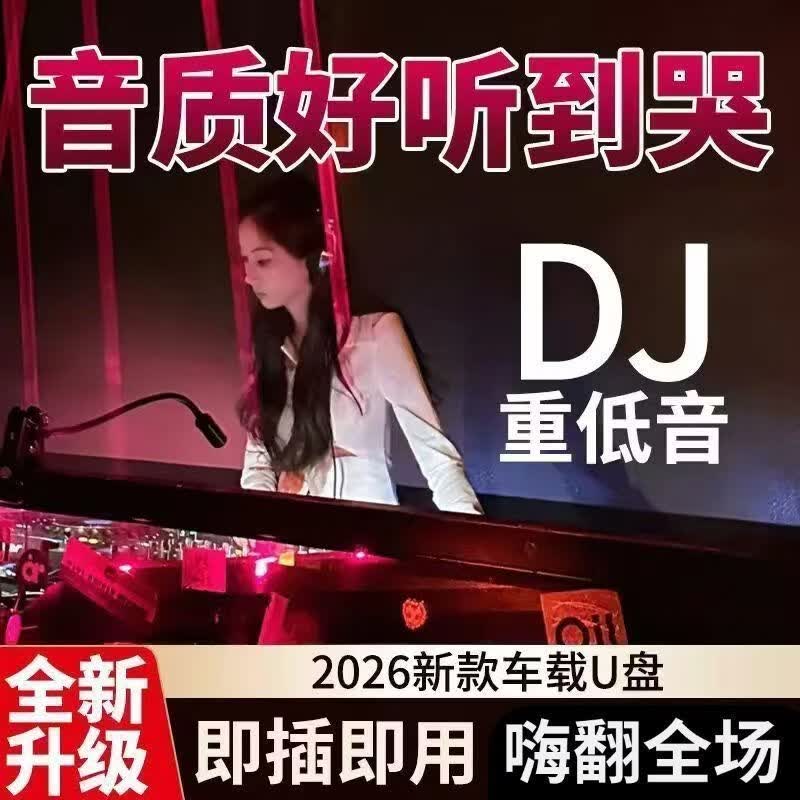 澳颜莱2026音乐u盘劲爆新款超火车载新歌中文热门DJ通用MP3优盘歌曲 U盘 辅助款转接头 唔歌