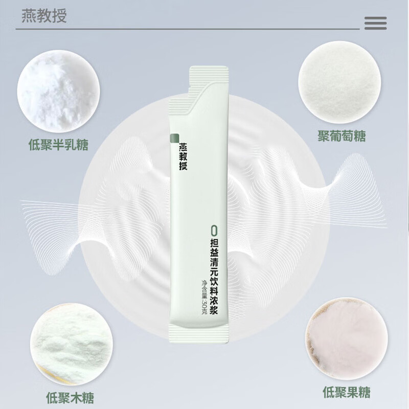 燕教授轻燃mct咖啡千焦控益清元纤维素预消饮御热丸胶原蛋白多代餐粉 0担益清元 15袋*1盒