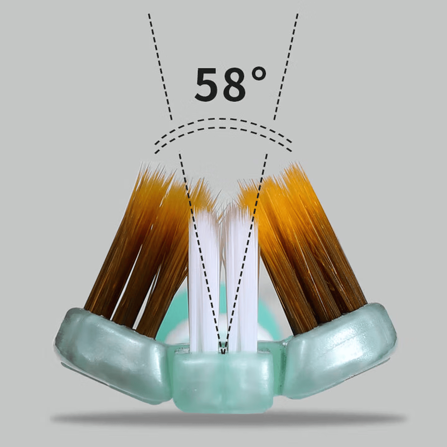 三面牙刷三面包裹牙刷清洁牙齿成年软毛人牙刷刮舌苔三头U型牙刷 4支