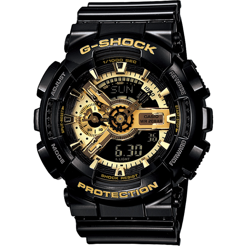 GA-110GB-1A黑金G-SHOCK手表,展示你的时尚品味
