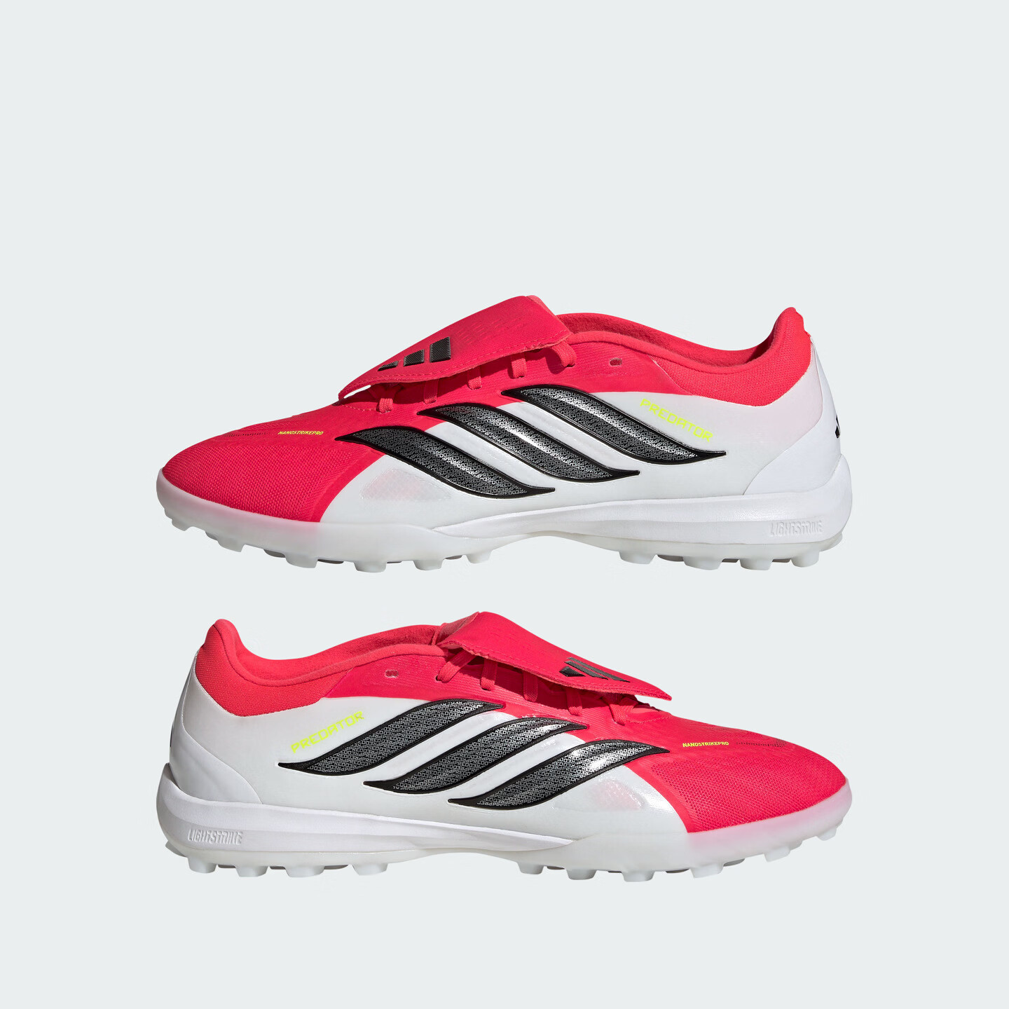adidas PREDATOR PRO FT TF人草/室外硬地碎钉足球鞋男女阿迪达斯 亮红/黑色/白色 45