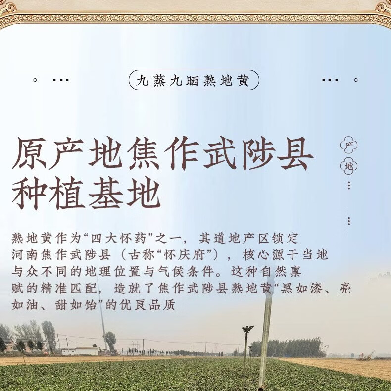 怀地宝九蒸九晒熟地黄零食煲汤泡茶滋补养生送礼送父母 九蒸九晒熟地黄- 500克*1瓶 -30天用量 地黄