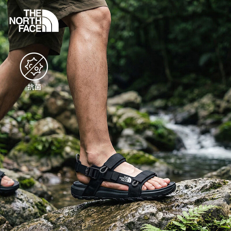 北面（The North Face）凉鞋男Explore Camp户外轻便抑臭舒适运动休闲百搭26春夏款|8A8X KX7/黑色 42 /9
