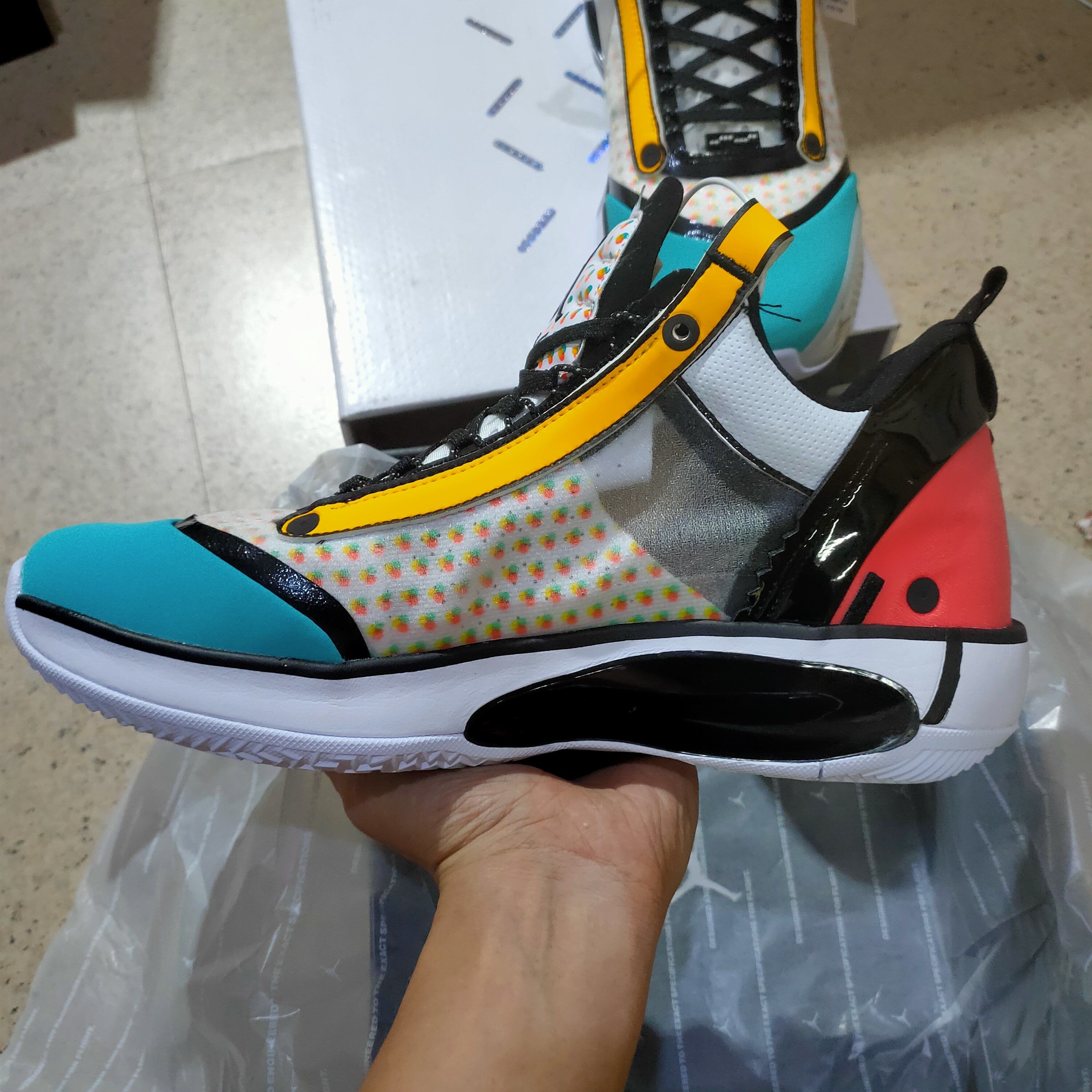 air jordan 34 糖果配色乔34低帮篮球鞋aj34实战运动鞋前 糖果配色 36