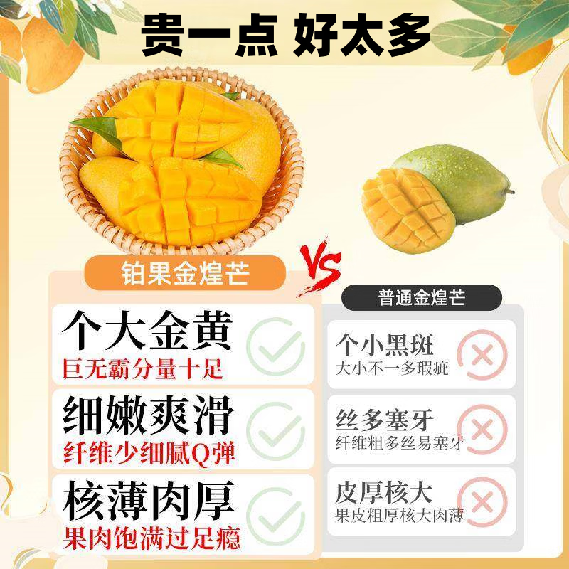 田良季金煌芒源头直发海南芒新鲜芒果广西纸核果大青新生鲜水果送礼品物 甄选特级果【单果400g+】 9斤装【蕞划算】净重8斤