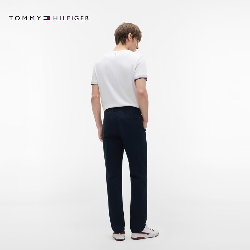 Tommy Hilfiger【弹力直筒】26春夏新款男装潮流多色通勤商务西裤休闲长裤 深藏青410 -直筒版-拍大一码 31 （2.4尺）