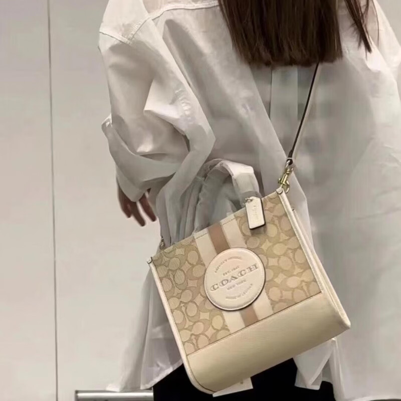 2025寇家Dempsey托特包女大容量通勤手提斜跨 浅蓝+礼盒 大号尺寸：30*22.5*13cm