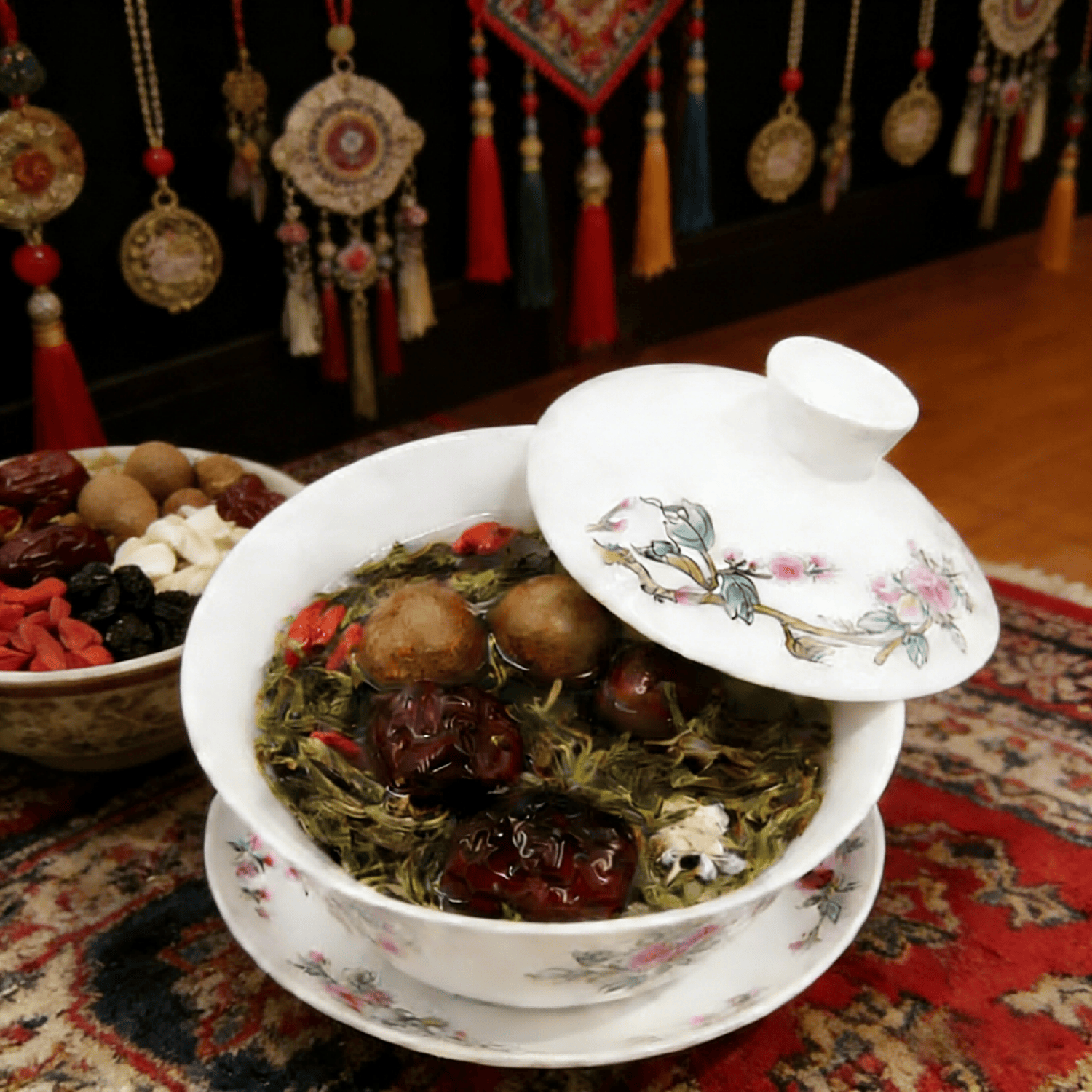 三江雪青海特产 三江雪 八宝茶 青海青藏菊花三泡台茶袋装盖碗茶 480g*1盒