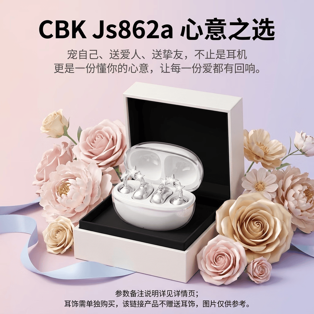 育远镶钻饰品蓝牙耳机长续航时尚礼物降噪生日情人节送女生爱人老婆闺蜜结婚生日企业礼品夹耳高颜值 【星芒紫】 【代写贺卡+精美礼盒+萌熊公仔】