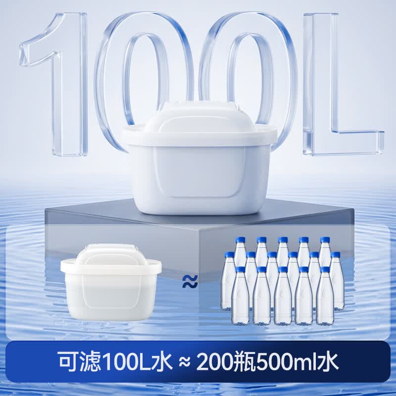 BYTE GENIUS适配碧然德滤芯净水壶滤水壶3.5L大容量家用过滤壶自来水除氯去垢净水器 【送3.5L滤水壶】1枚去水垢滤芯