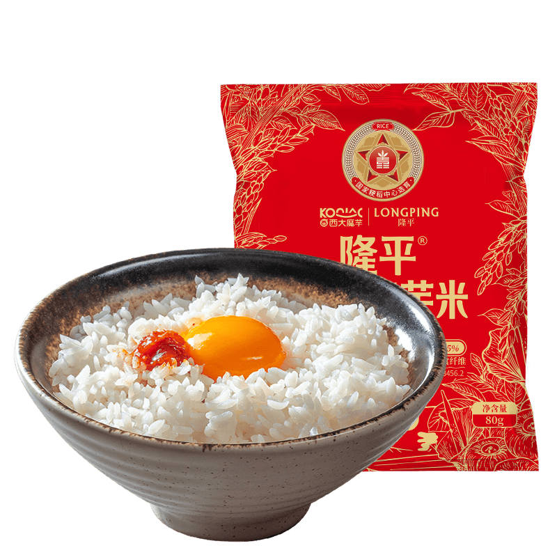 巨诺西大魔芋隆平魔芋米80g*3袋高膳食纤维低脂肪饱腹稻花香真大米