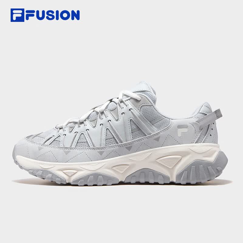 FILA FUSION斐乐潮牌男鞋FREEROAM DX 老爹鞋2026夏季新款休闲鞋 黄昏灰/烟雨灰-DD 42