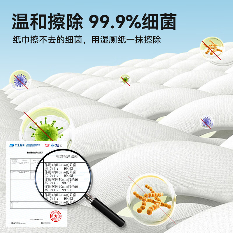 棉柔世家（FulCotton）湿厕纸擦屁屁如厕湿巾儿童成人卫生湿纸巾可搭配抽纸使用 【洋甘菊】 80抽 5包
