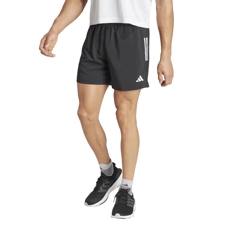 adidas速干简约舒适梭织跑步运动短裤男装夏季阿迪达斯官方 黑色   XL  