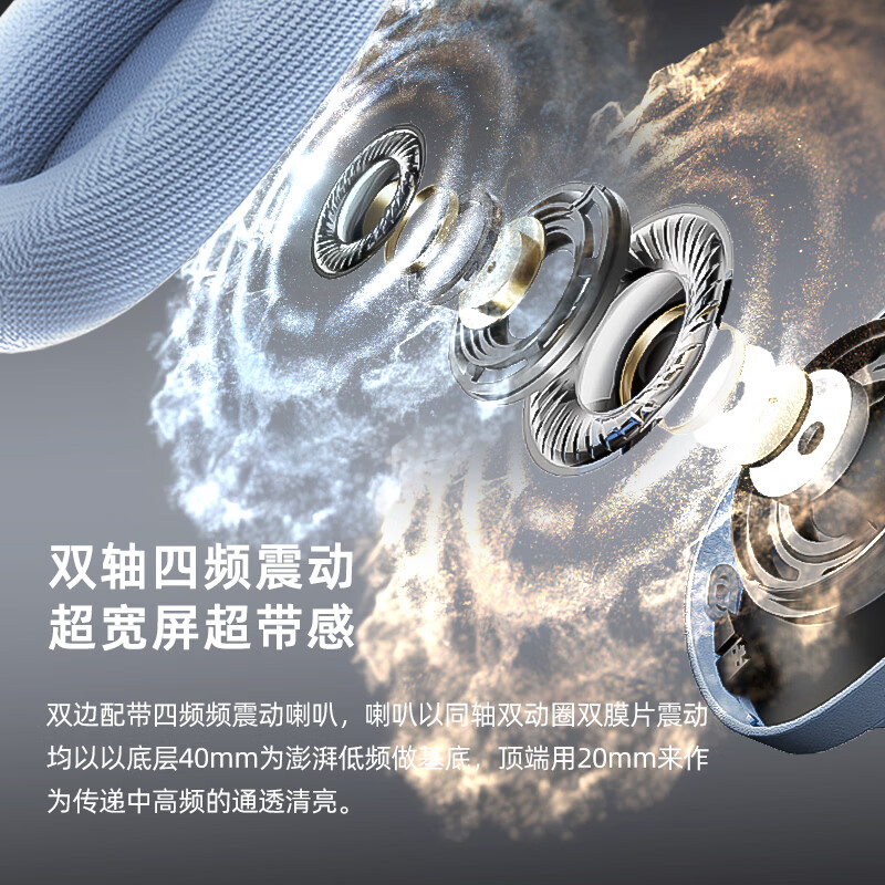 lvsonmng柏林之声适用索尼真无线蓝牙耳机头戴式国潮听歌电竞游戏有线耳麦电脑男女生跑步运动降噪蓝牙耳麦 质感黑