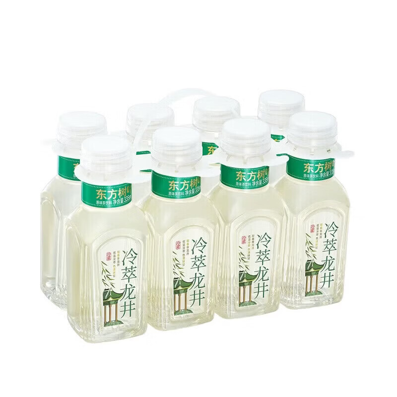东方树叶冷萃龙井茶335mL冷泡工艺0糖0脂0卡清爽回甘解腻佐餐饮料 (冷链发货) 冷萃龙井茶335mL*8(整箱)