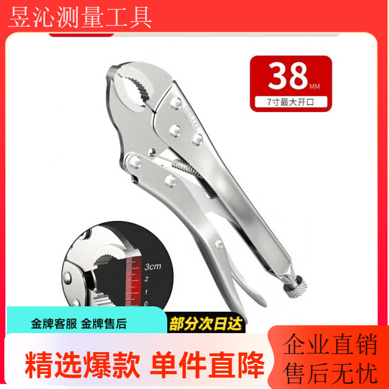 德力西大力钳多功能夹钳工具强力压力钳工业级手动固定万用钳子 德力西【不锈钢专业款】7寸圆口大力钳