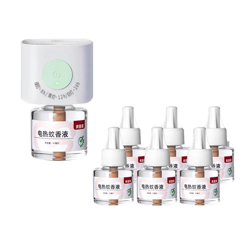 贝因美（Beingmate）电热蚊香液儿童家用防蚊虫叮咬驱蚊插电式无味驱灭蚊水 定时驱蚊套装(1器4液)