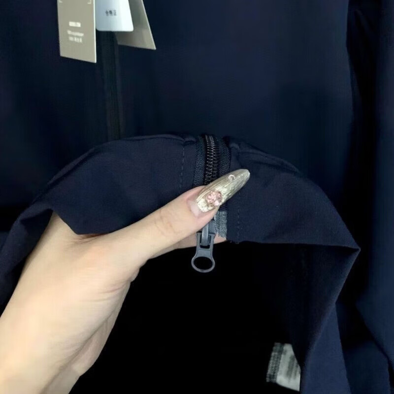 阿迪达斯（adidas）三叶草QQ糖外套纯棉刺绣经典三条明星同款男女学生春秋季运动夹克 阿迪达斯藏青色刺绣款 2XL 建议180-185CM 160-180斤