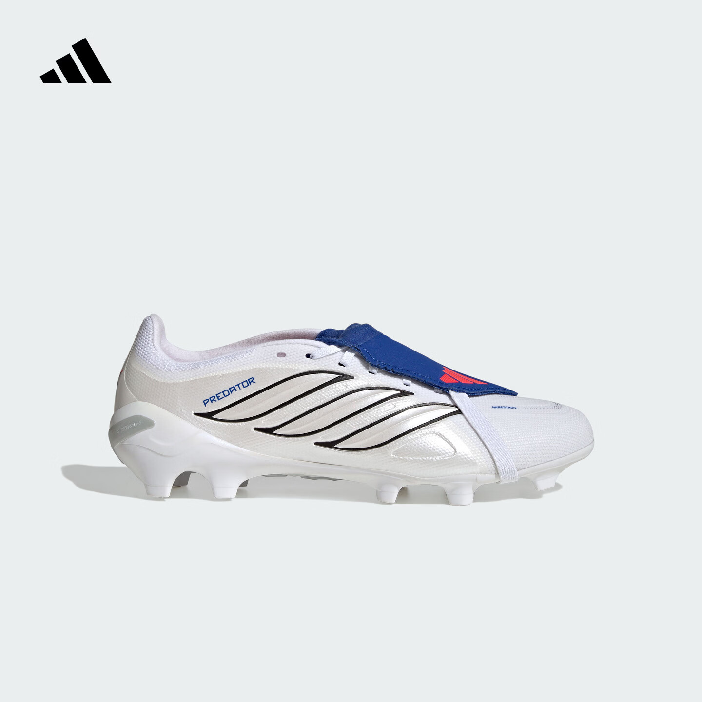 adidas PREDATOR LEAGUE FT FG天然硬草地长钉足球鞋男女阿迪达斯 白/白金属/皇家蓝 44.5