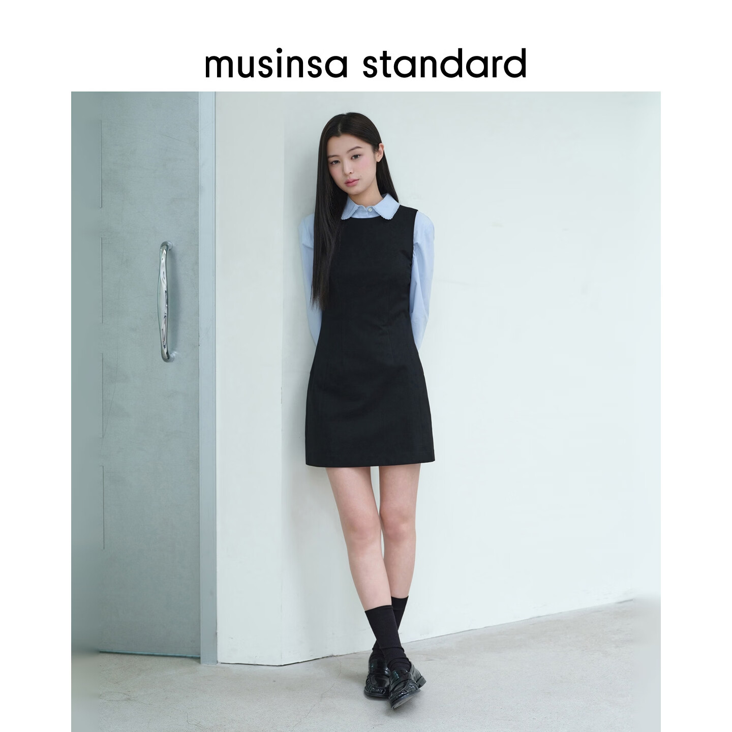 MUSINSA STANDARD【宇宙甜豆】韩国26夏季新品圆领女士无袖连衣裙 黑色（BK） XS 京东折扣/优惠券