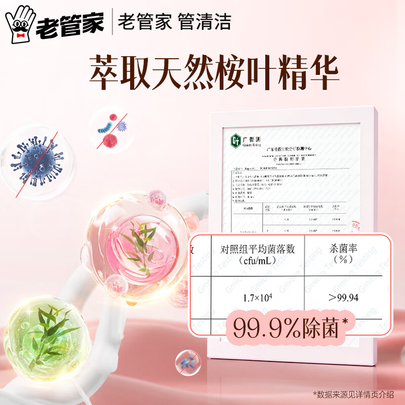 老管家内衣内裤洗衣液清洗专用液洗衣男女士抗菌霉抑菌杀菌去血渍去黄 500g*2瓶