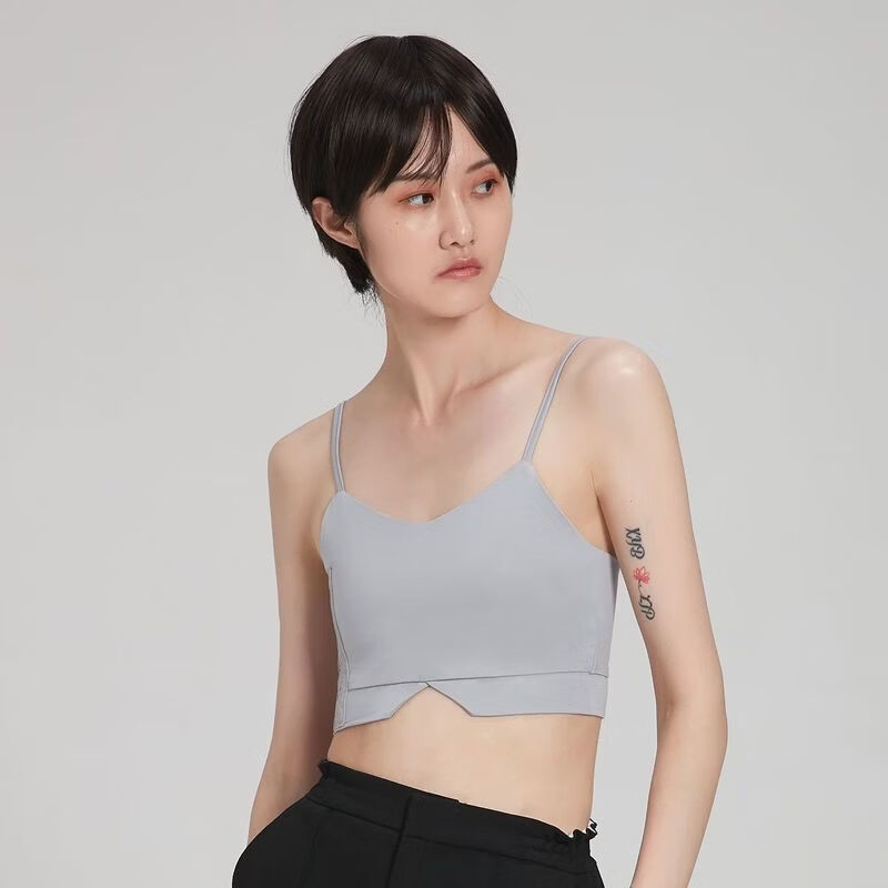 雅鹿束胸内衣女学生超平帅t裹胸les大胸显小绷带塑胸运动内衣吊带背心 白【前拉款】一秒平胸 M 【适合胸围80-85cm】