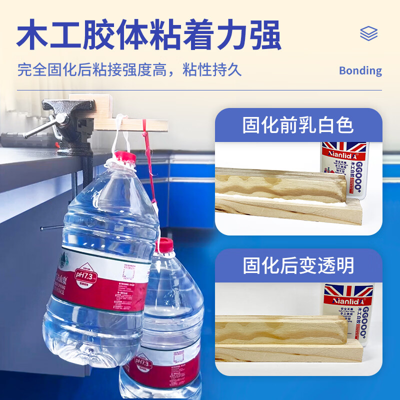 NianlidA【英国品牌】木工胶水实木家具木材柜子修复粘木头专用强力胶水红木桌子椅子沙发凳子门框边修补胶 【木工推荐】250ml/瓶 强力牢固 无甲醛