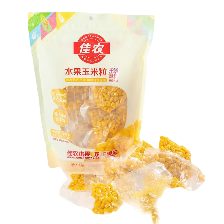 佳农东北水果甜玉米粒80g*10包带小勺 开袋即食 源头直发包邮端午礼盒