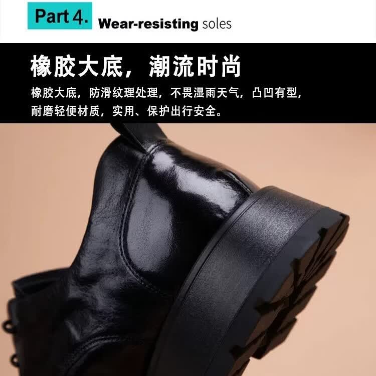 Walker Shop高端皮鞋男款2026新款厚底增高商务休闲皮鞋夏季透气头层牛皮鞋男 高档黑色【品牌男鞋 礼盒包装】 43