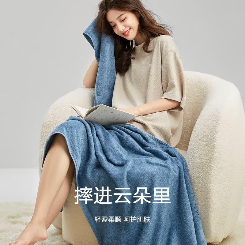三利竹纤维浴巾成人男女情侣款家用吸水速干柔软裹巾 70*140cm