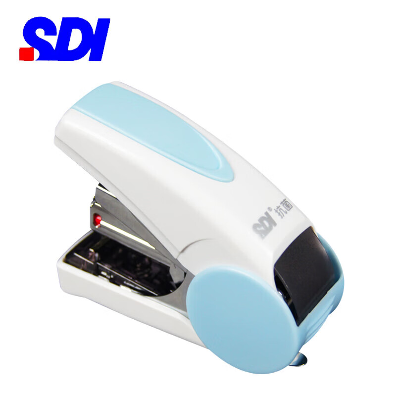 SDI手牌1113C省力按键式订书机 平钉10号迷你型小号订书器 办公用省力钉书机 可订30张 1113C粉色一个