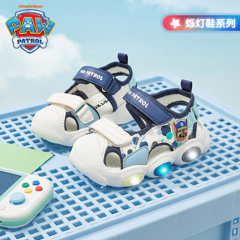 汪汪队立大功（PAW PATROL）汪汪队凉鞋软底学步鞋防滑洞洞鞋新款童鞋透气沙滩鞋运动鞋涉水鞋 蓝色阿奇 升级款 29