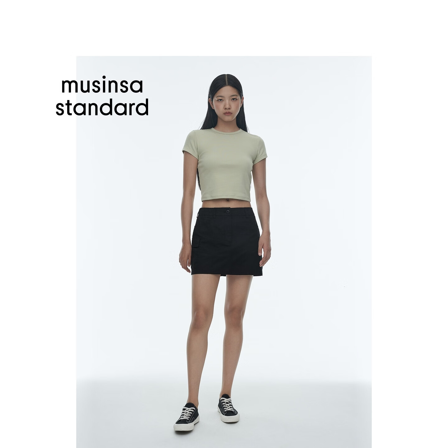 MUSINSA STANDARD【宇宙甜豆】韩国26夏季新品女士短袖T恤 奶油色(CR) XS