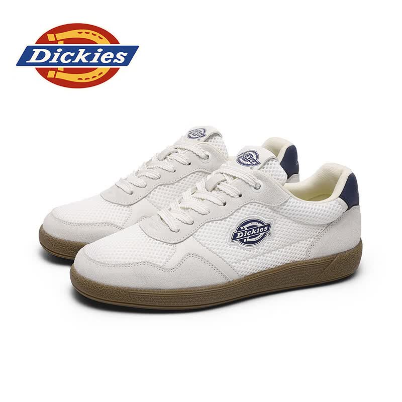 Dickies品牌男鞋2026夏季新款网面透气百搭休闲板鞋防滑耐磨减震小白鞋男 米灰 41