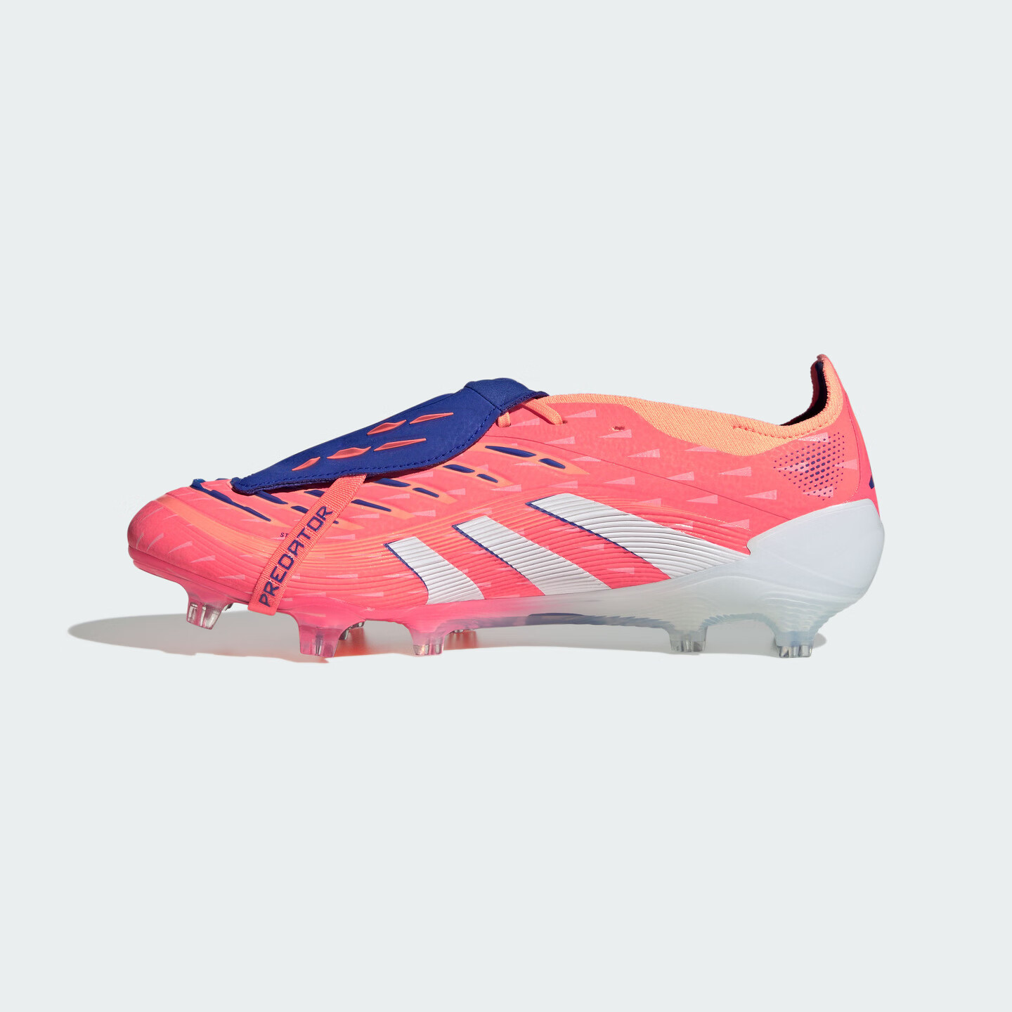 adidas PREDATOR ELITE FT FG长钉翻折鞋舌款足球鞋男女阿迪达斯 信号珊瑚粉/白色/橙色 39