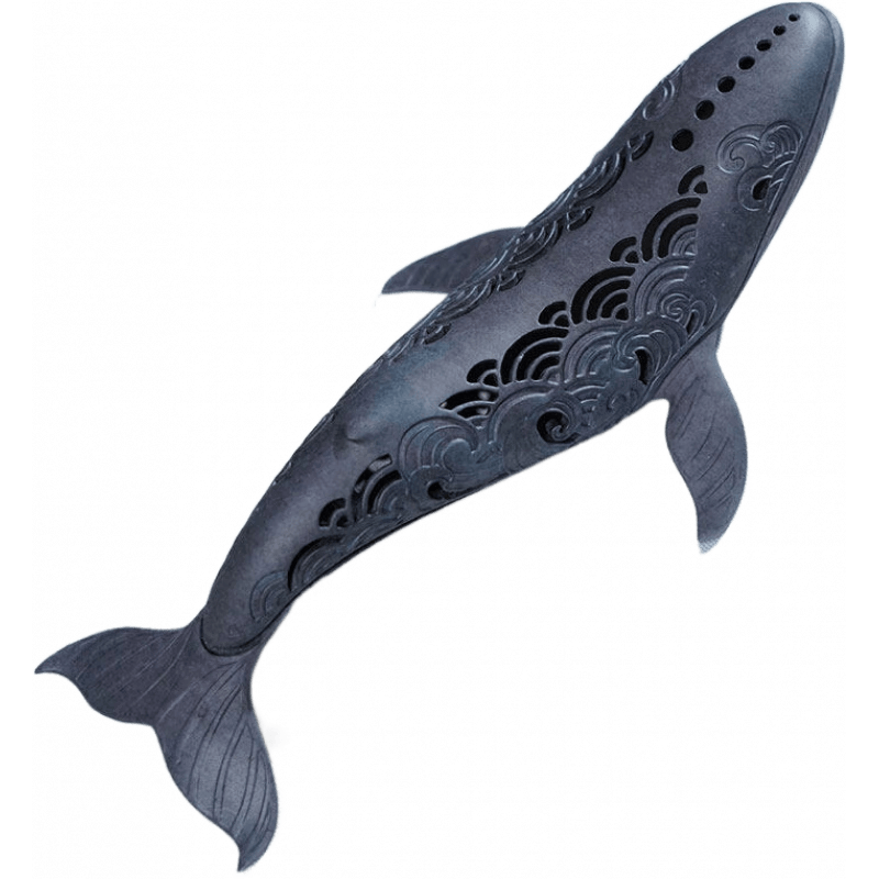 普云鯨線香爐家庭室內(nèi)香爐合金材料禮品中國(guó)創(chuàng)意香薰裝飾品 鯨魚線香爐配椰香海韻5g