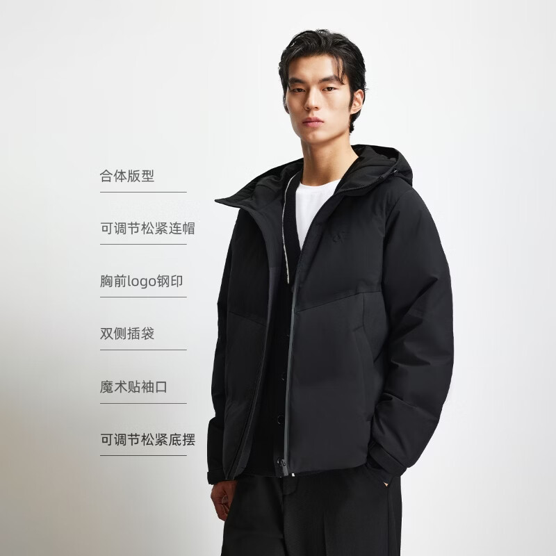 杰克·琼斯(JACK&JONES)男士羽绒服合集 225412034E40黑色 L (180)