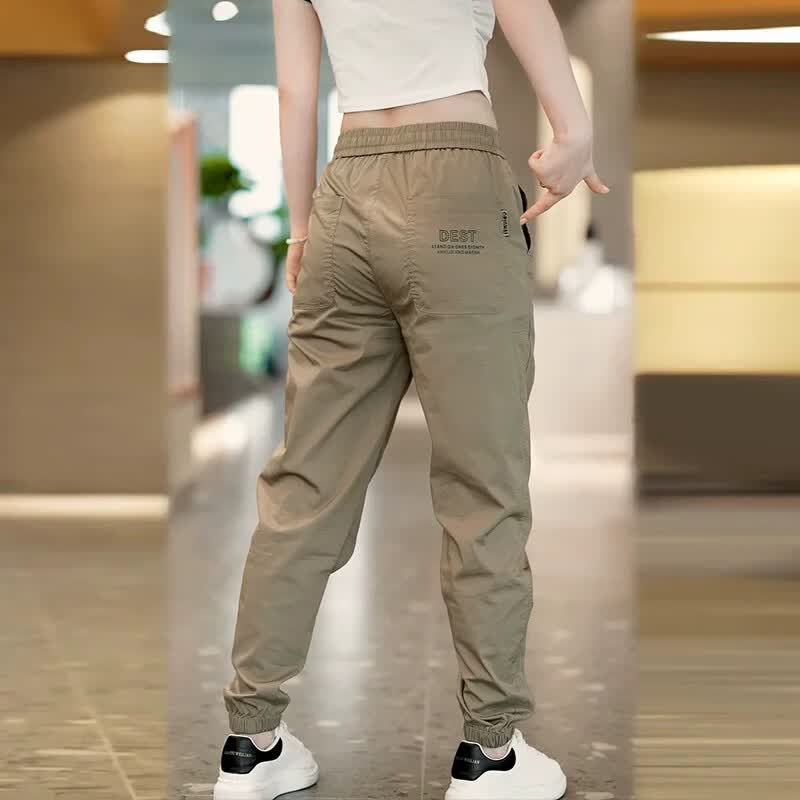 啄木鸟休闲裤男2026夏季薄款弹力修身裤子夏季男青少年潮流百搭休闲长裤 驼色 32 建议120-150斤