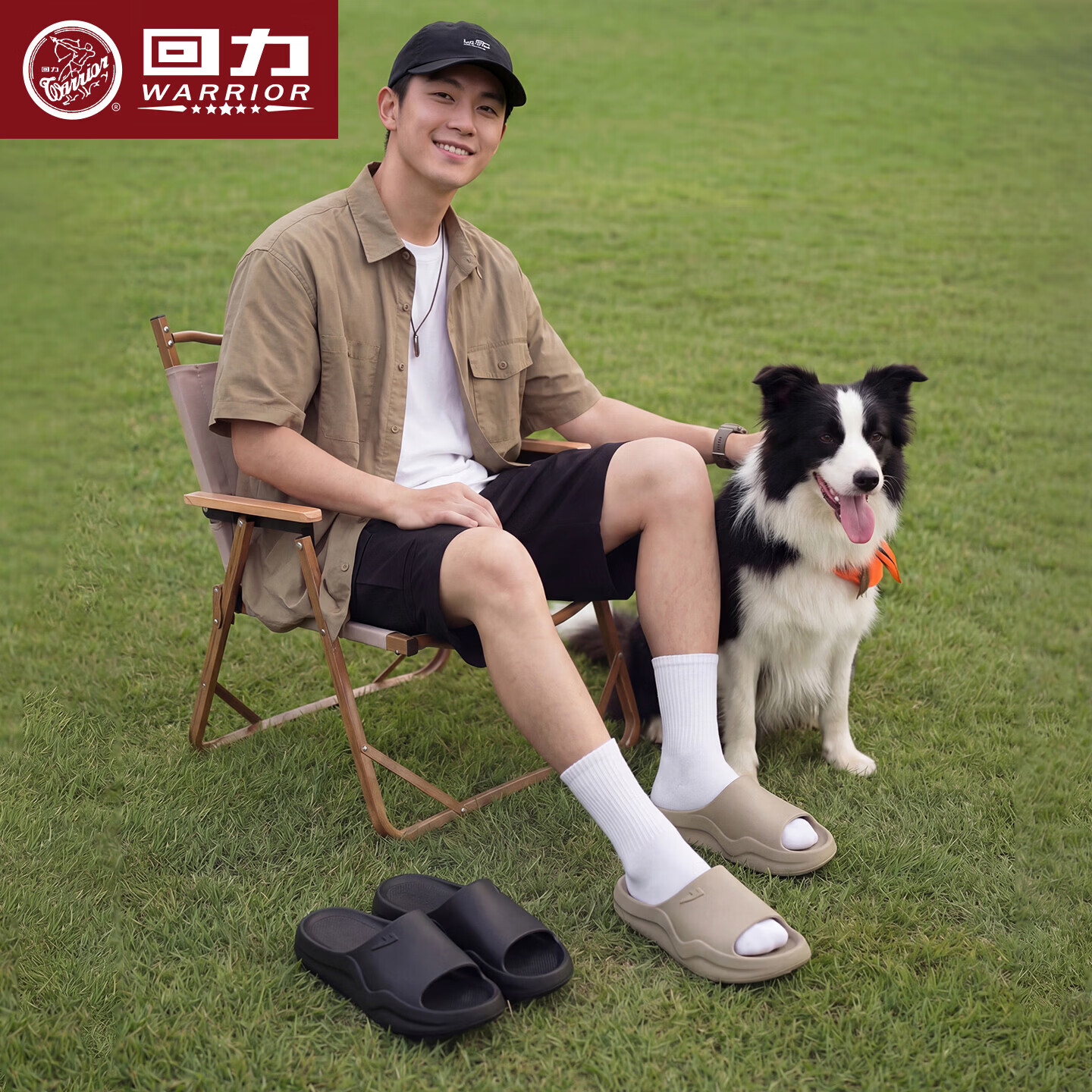 回力拖鞋男士2026夏季新款居家室内外穿防滑耐磨透气凉拖鞋男款 灰绿色 40-41 标准码