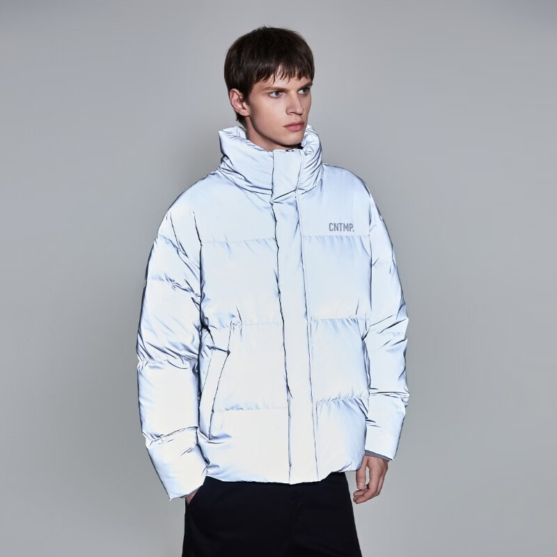 杰克·琼斯（JACK&JONES）反季男士潮流羽绒服外套 224412016C41浅灰色 XS （165）