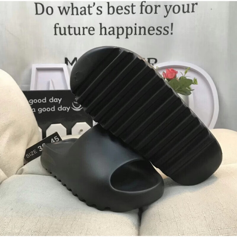 【工厂直发】拖鞋EVA踩屎感夏季家居防滑情侣家用浴室厚底凉拖鞋 深蓝-光面 42 -43(建议41-脚)