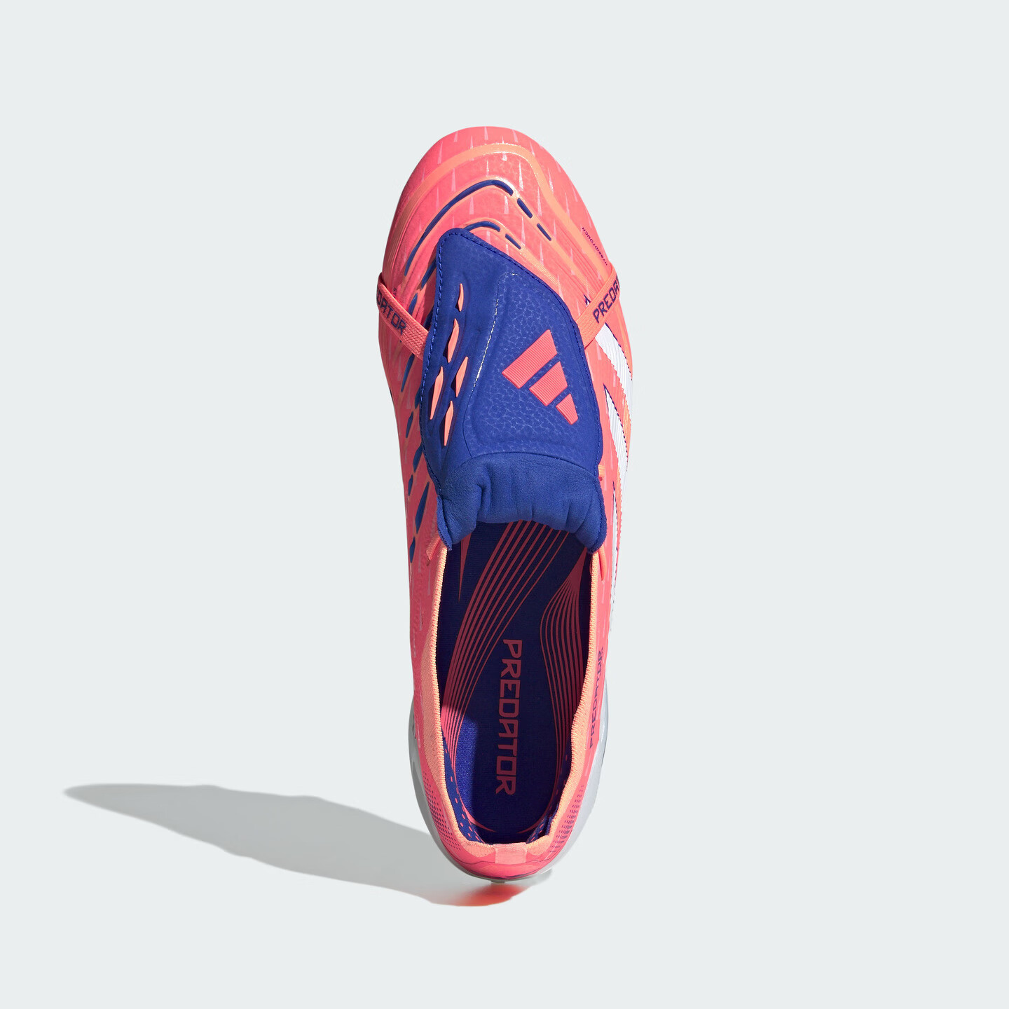 adidas PREDATOR ELITE FT FG长钉翻折鞋舌款足球鞋男女阿迪达斯 信号珊瑚粉/白色/橙色 39